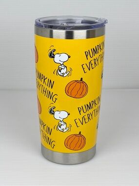 Peanuts Snoopy Pumpkin Everything Fall 20oz Metal Coffee Tumbler Coffee Travel